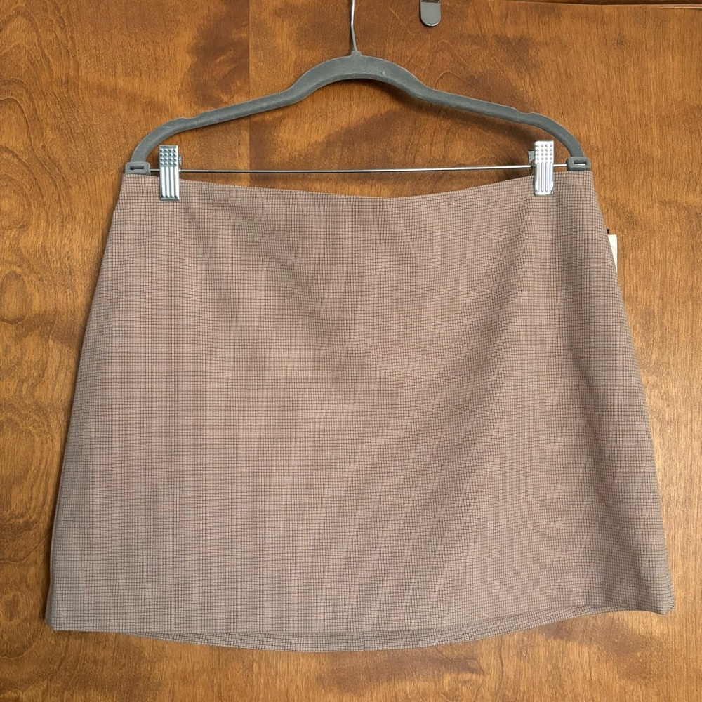 Classic Tan Plaid Women's Mini Skirt